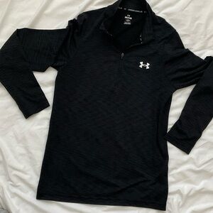 Under Armour Men's Black Quarter-Zip Long Sleeve Tee
